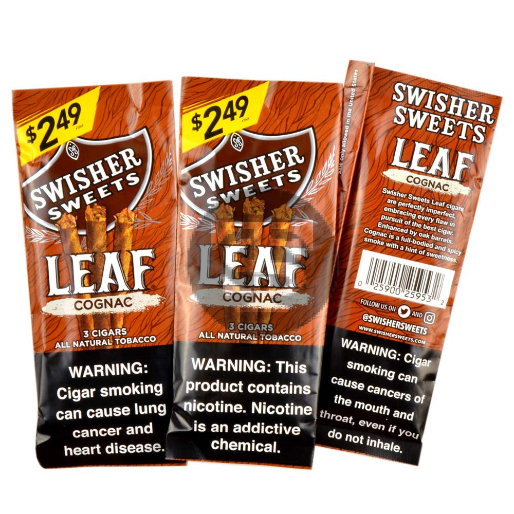 Swisher Sweets Leaf Peach Cognac Cigarillo | 3 for $2.49 Pack of