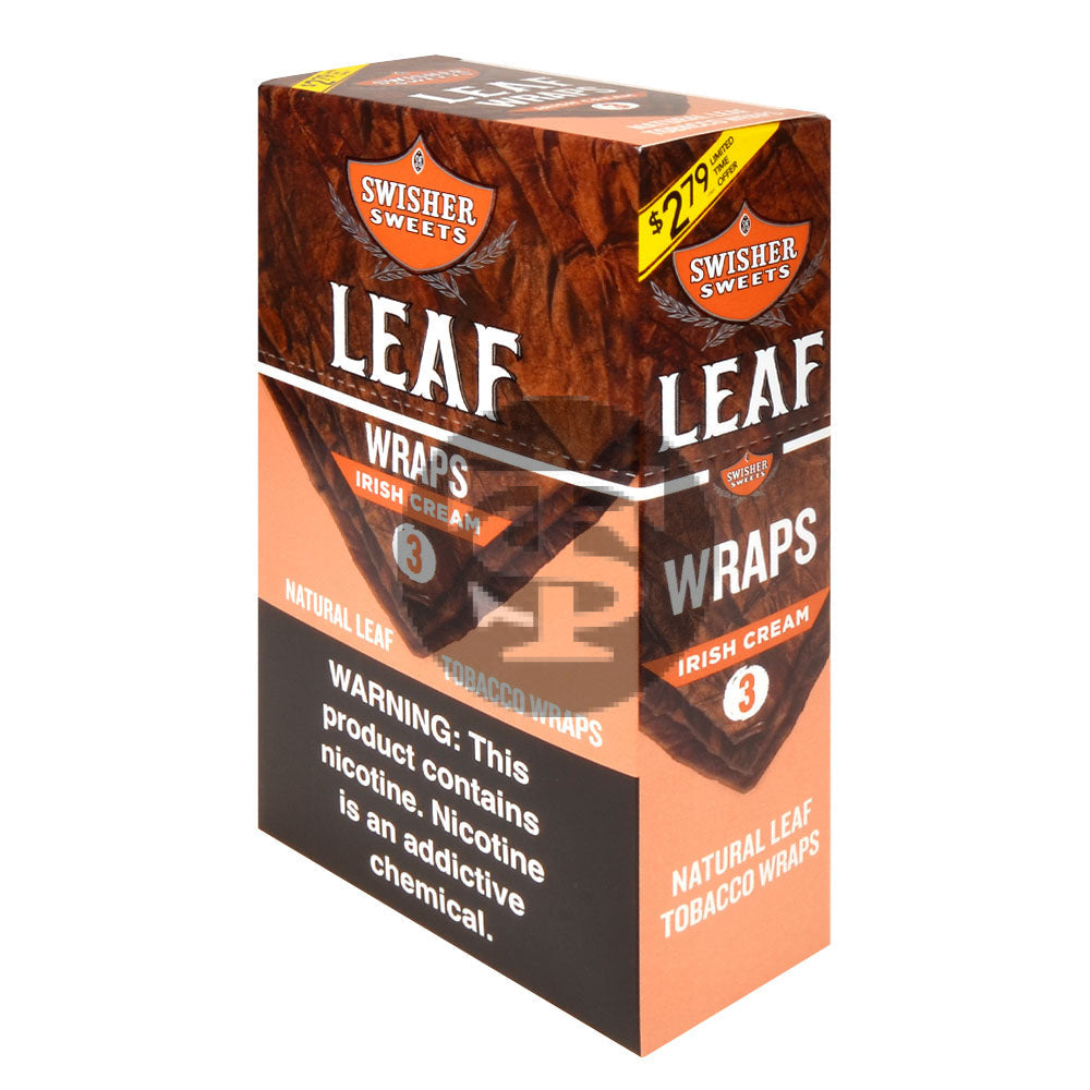 Swisher Sweets Leaf Wraps $2.79 Irish Cream 10 packs of 3