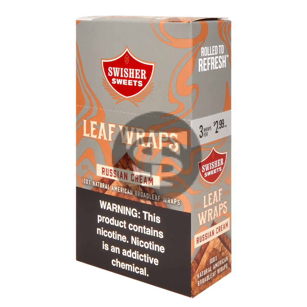 Swisher Sweets Leaf Wraps $2.99 Russian Cream 10 packs of 3