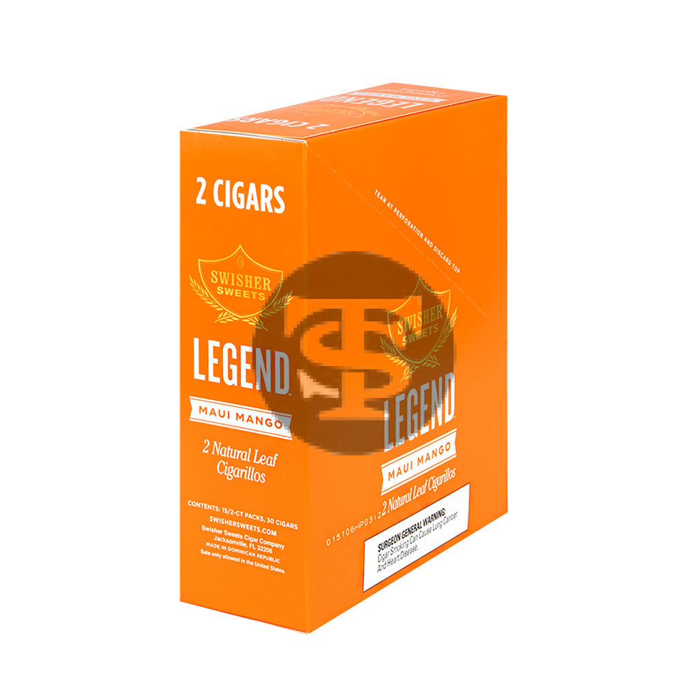 Swisher Sweets Legends Maui Mango Cigarillos, 15 pouches of 2