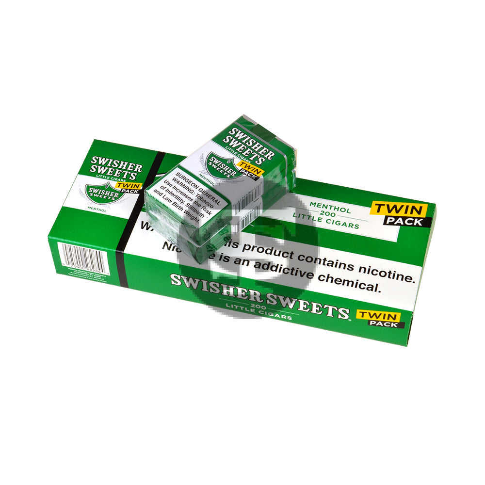 Swisher Sweets Little Cigars 100mm Twin Pack 5 Packs Of 40 Menthol