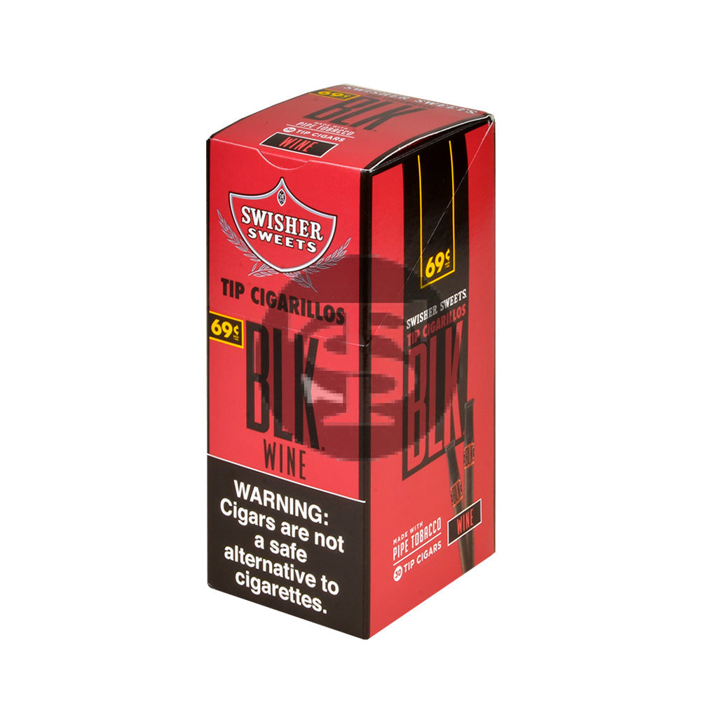 Swisher Sweets Tip Cigarillos BLK Pre Priced 69¢ Pack of 30 Cigars Wine 1