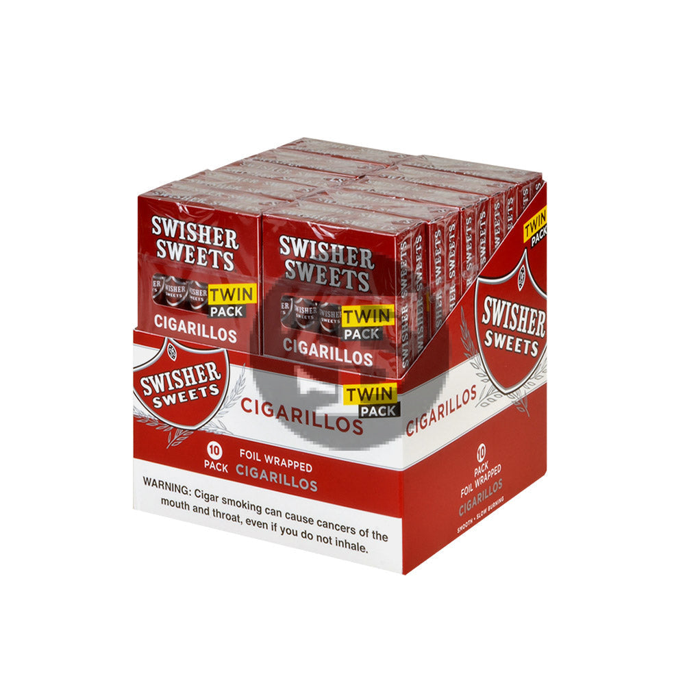 Swisher Sweets Twin Cigarillos 10 Packs of 10 Cigars, 100ct Regular 1
