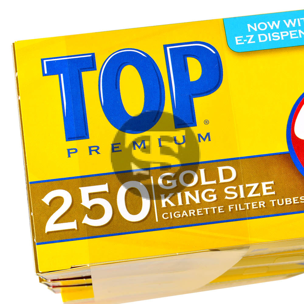 Top Premium Filter Tubes King Size Gold (Light) 4 Cartons of