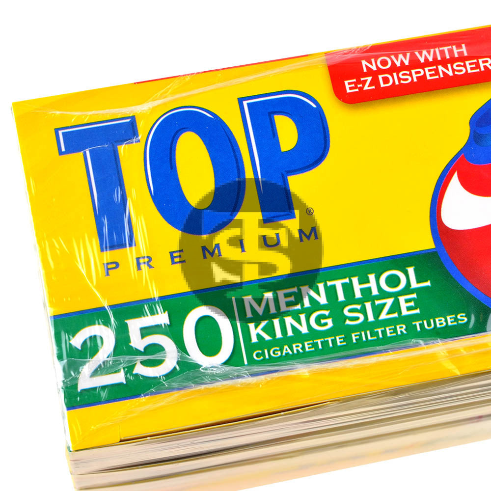Top Premium Filter Tubes King Size Menthol 4 Cartons of 250