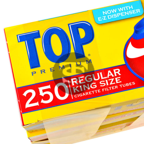 Top Premium Filter Tubes King Size Regular (Full Flavor) 4 Cartons of 250
