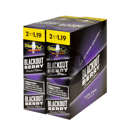 White Owl Cigarillos $1.19 Pre Priced 30 Packs of 2 Cigars Blackout Berry