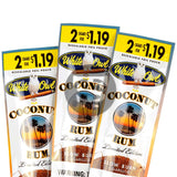 White Owl Cigarillos $1.19 Pre Priced 30 Packs of 2 Cigars Coconut Rum