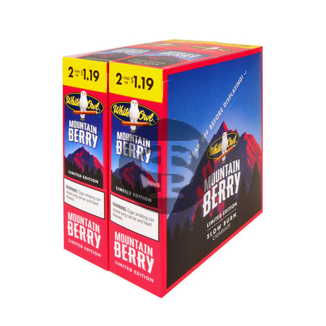 White Owl Cigarillos $1.19 Pre Priced 30 Packs of 2 Cigars Mountain Berry
