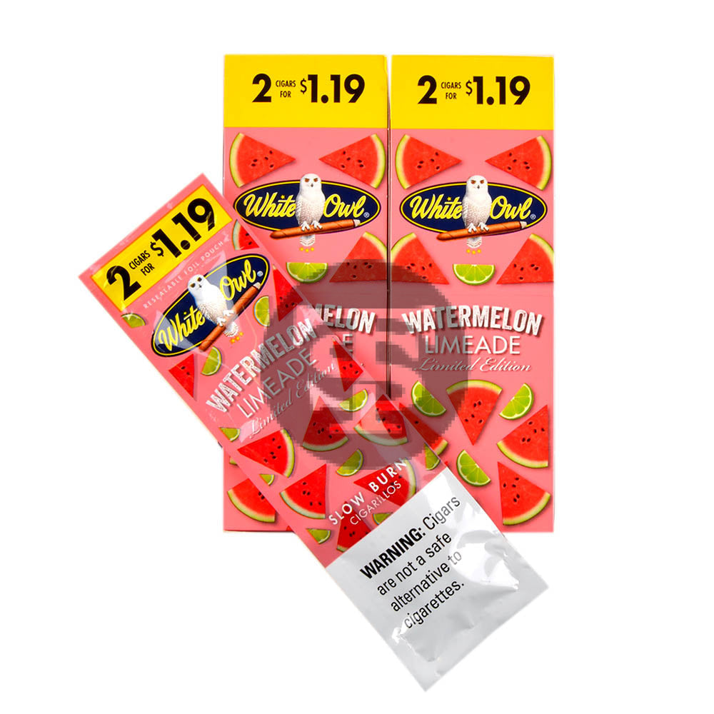 White Owl Cigarillos $1.19 Pre Priced 30 Packs of 2 Cigars Watermelon Limeade
