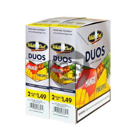 White Owl Cigarillos 1.49 Pre Priced 30 Packs of 2 Cigars Duos Mango/Pineapple 2