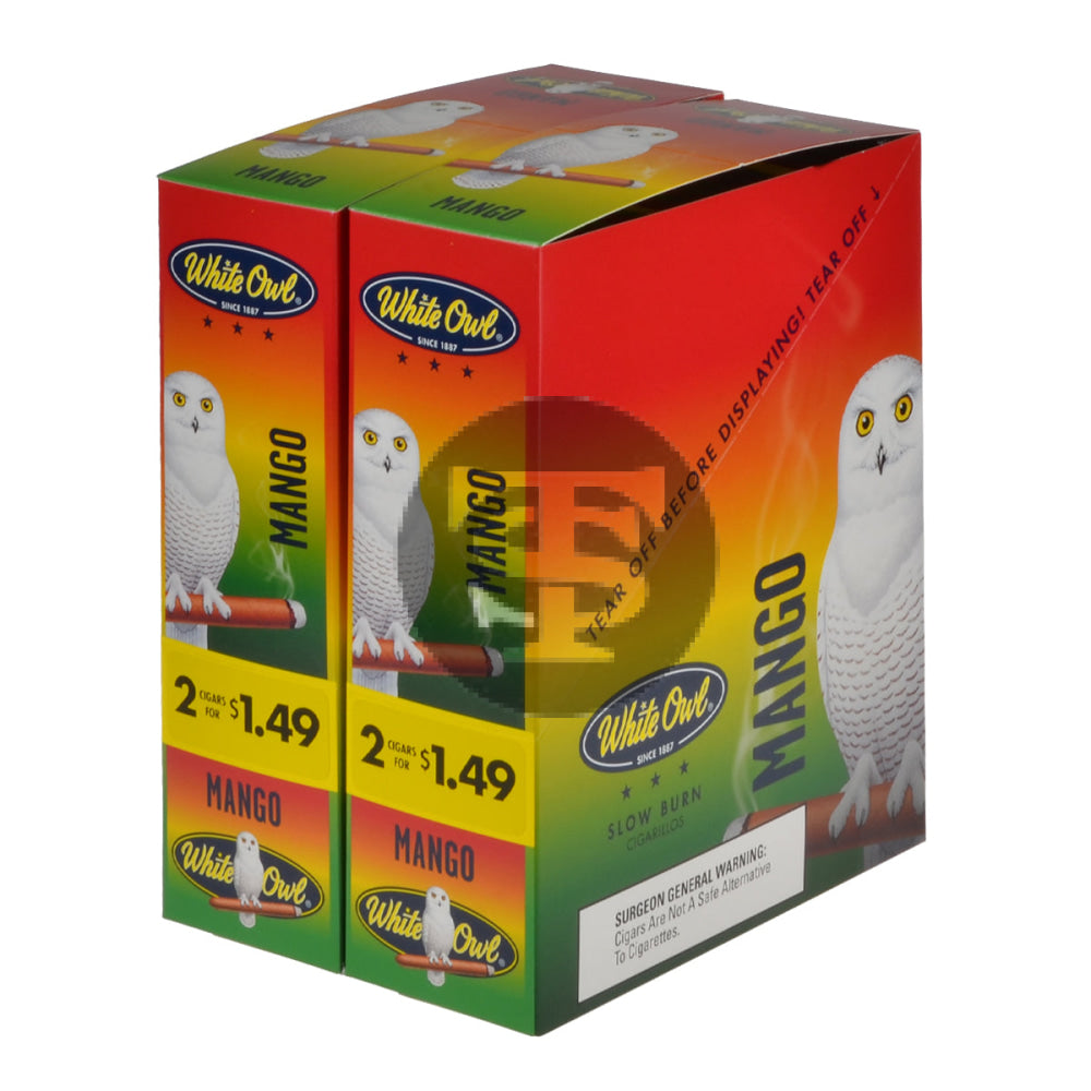White Owl Cigarillos 1.49 Pre Priced 30 Packs of 2 Cigars Mango 1