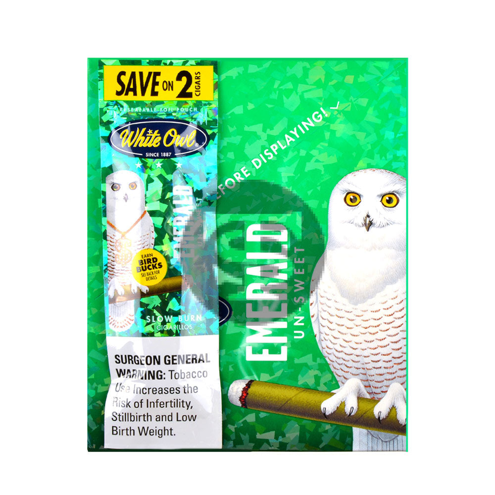 White Owl Cigarillos 30 Packs of 2 Cigars Emerald