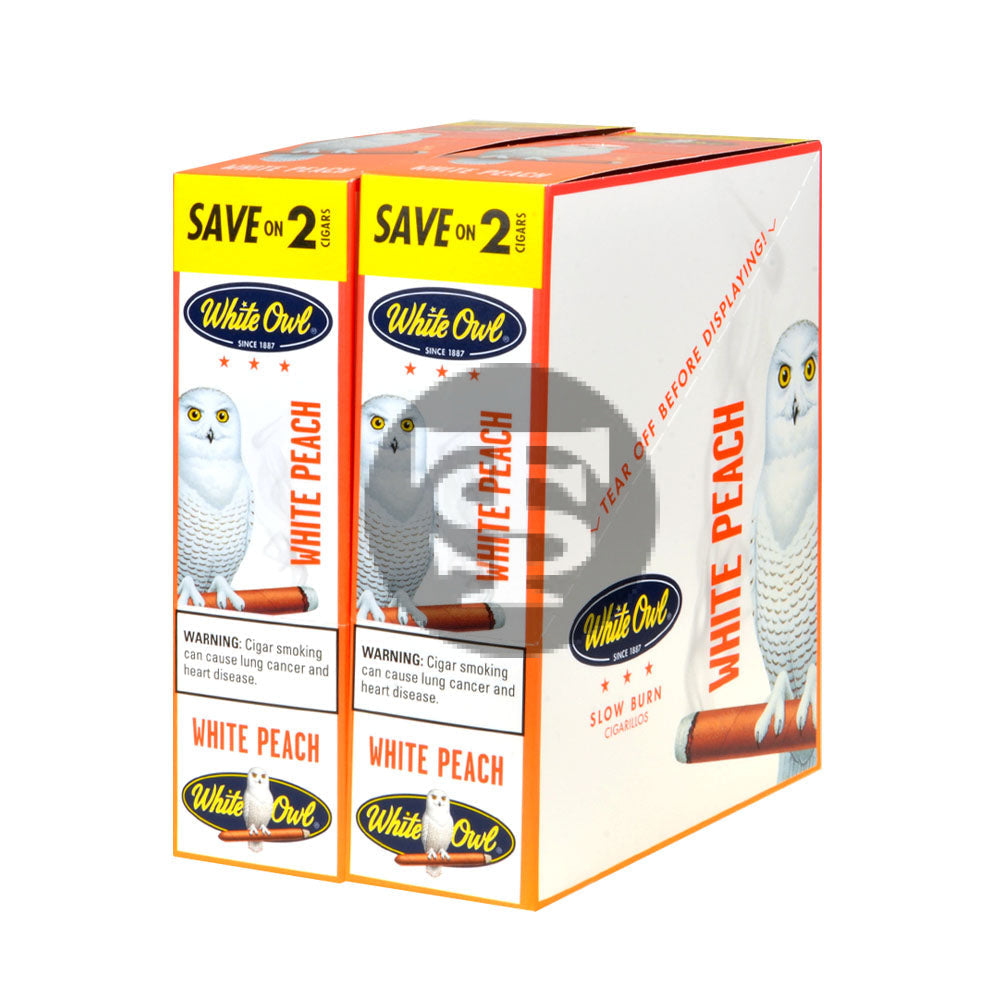 White Owl Cigarillos 30 Packs of 2 Cigars White Peach 1