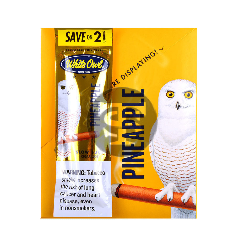 White Owl Cigarillos 30 Packs of 2 Cigars Pineapple