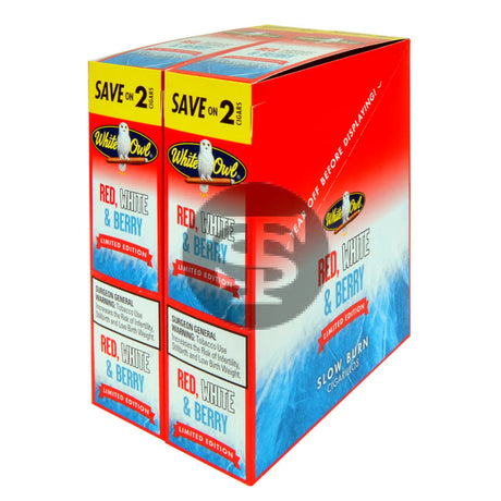 White Owl Cigarillos 30 Packs of 2 Cigars Red White & Berry