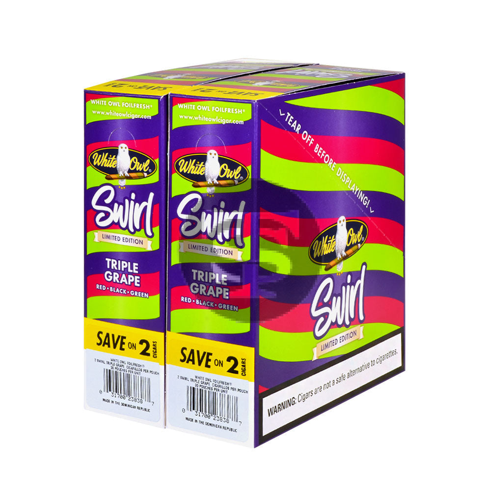 White Owl Cigarillos 30 Packs of 2 Cigars Swirl (Triple Grape) 2