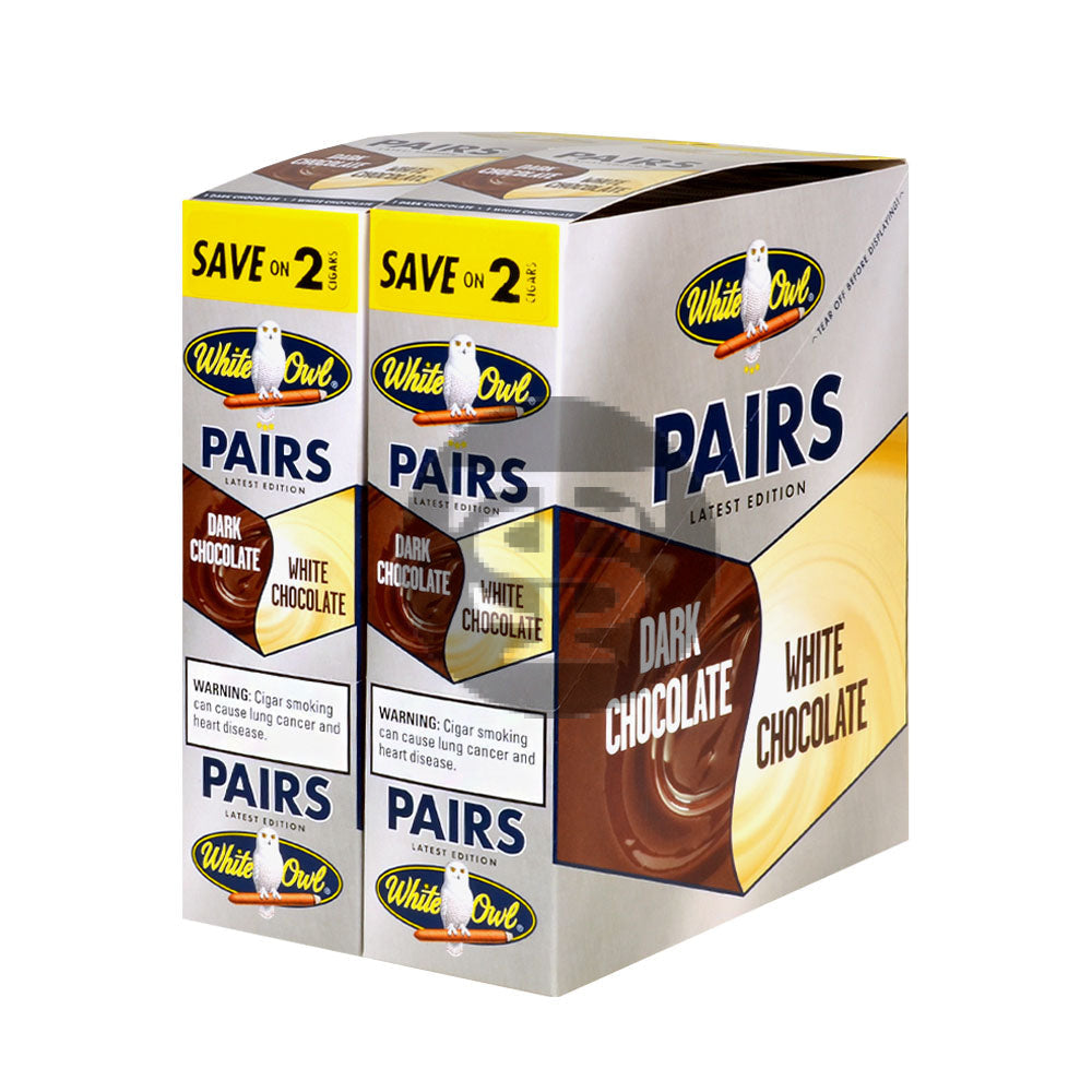 White Owl Cigarillos 99 Cent Pre Priced 30 Packs of 2 Cigars Dark & White Chocolate