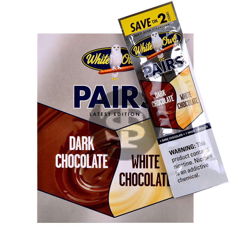 White Owl Cigarillos 99 Cent Pre Priced 30 Packs of 2 Cigars Dark & White Chocolate