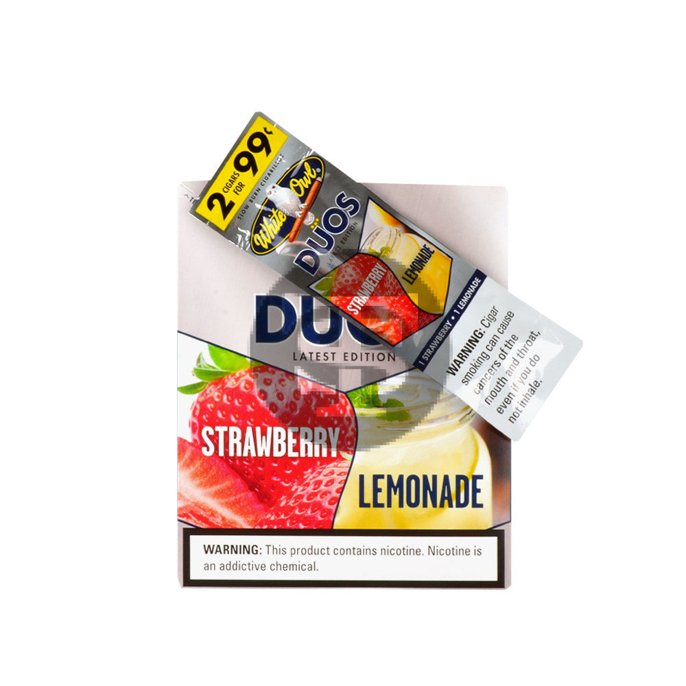 White Owl Cigarillos 99 Cent Pre Priced 30 Packs of 2 Cigars Duos Strawberry/Lemonade 3