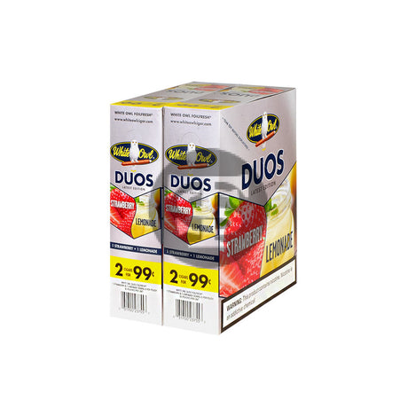 White Owl Cigarillos 99 Cent Pre Priced 30 Packs of 2 Cigars Duos Strawberry/Lemonade 2
