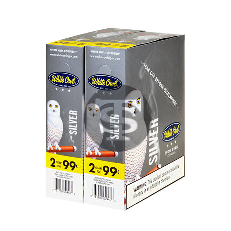 White Owl Cigarillos 99 Cent Pre Priced 30 Packs of 2 Cigars Silver 2