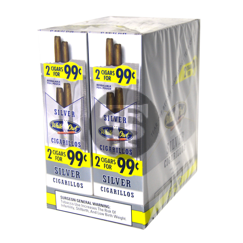 White Owl Cigarillos 99 Cent Pre Priced 30 Packs of 2 Cigars Silver 4