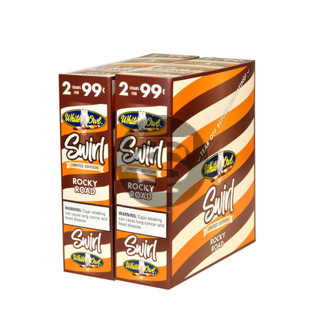 White Owl Cigarillos 99 Cent Pre Priced 30 Packs of 2 Cigars Swirl Rocky Road
