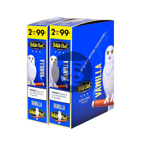 White Owl Cigarillos 99 Cent Pre Priced 30 Packs of 2 Cigars Vanilla