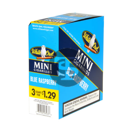White Owl Cigarillos Mini 3 for $1.29 15 Packs Of 3 Blue Raspberry 2