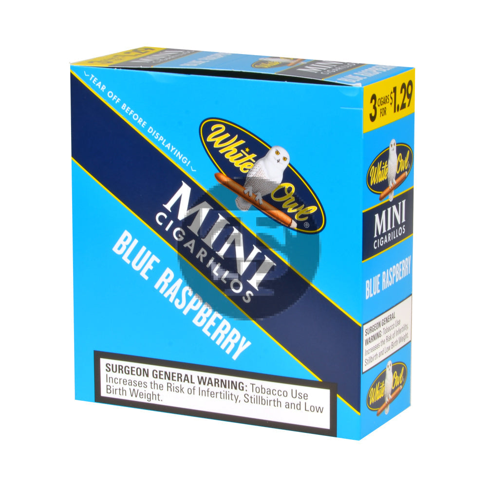 White Owl Cigarillos Mini 3 for $1.29 15 Packs Of 3 Blue Raspberry 3