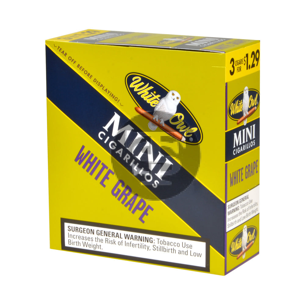 White Owl Cigarillos Mini 3 for $1.29 15 Packs Of 3 White Grape 3