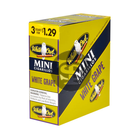 White Owl Cigarillos Mini 3 for $1.29 15 Packs Of 3 White Grape 1