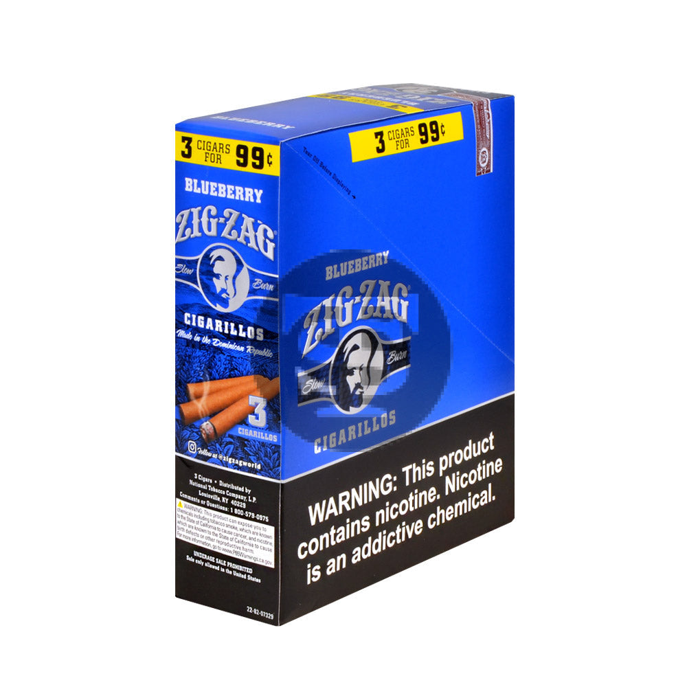 Zig Zag Blueberry Cigarillos 3 for 99 Cents 15 Pouches of 3 2