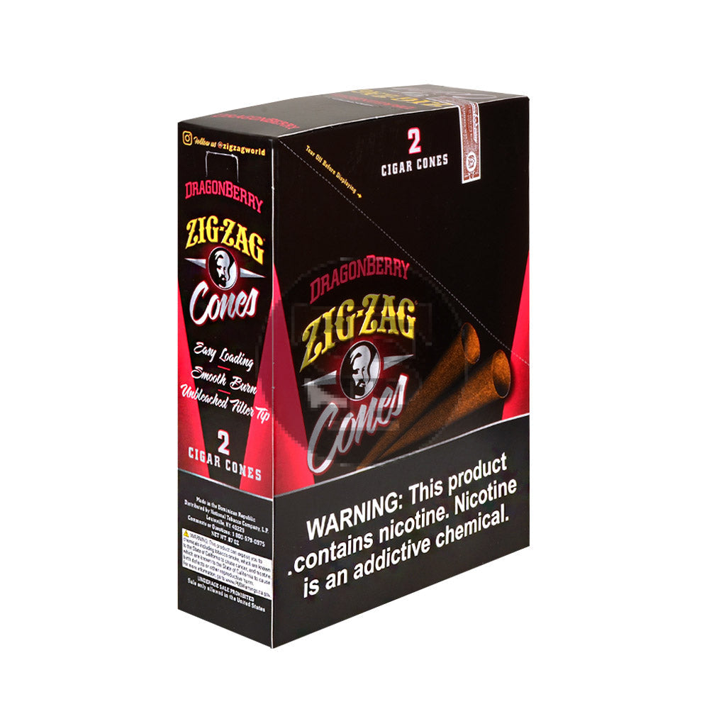 Zig Zag Cigar Cones Dragon Berry 15x2pk