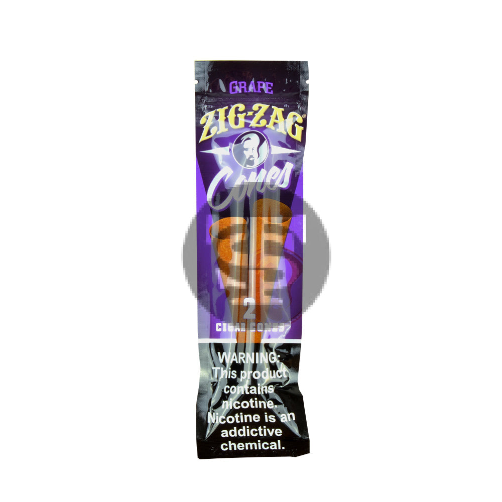 Zig Zag Cigar Cones Grape 15x2pk