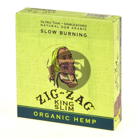 Zig Zag Organic Rolling Paper King Size Slim Pack of 24 1