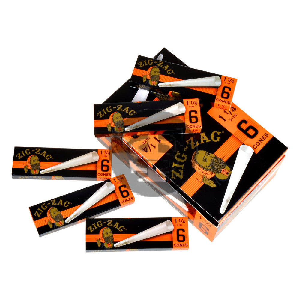Zig Zag Paper Cones 1 1/4 Pack of 6
