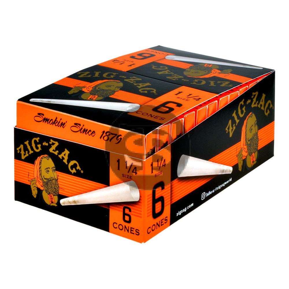 Zig Zag Paper Cones 1 1/4 Pack of 6 1