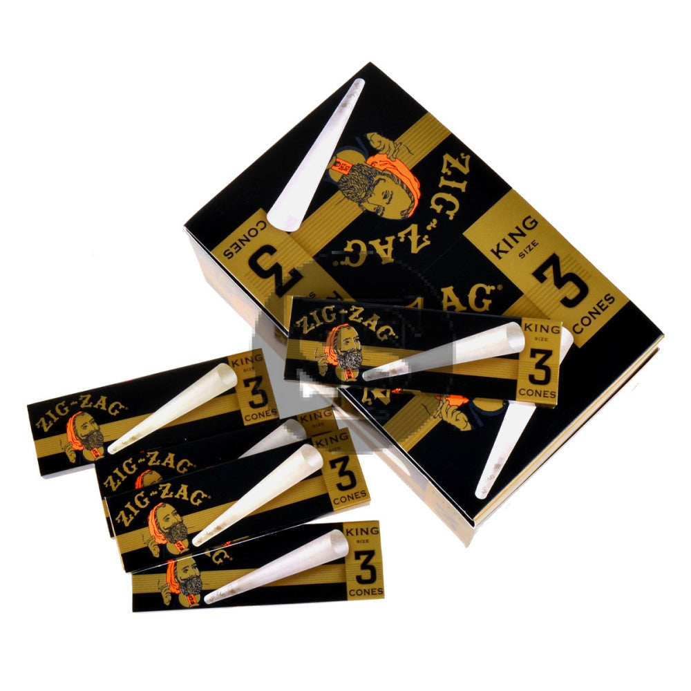Zig Zag Paper Cones King Size Pack of 3