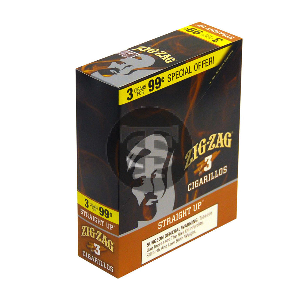 ZIG 3個セット Zig Zag Straight Up Cigarillos 3 for 99 Cents 15 Packs of 3