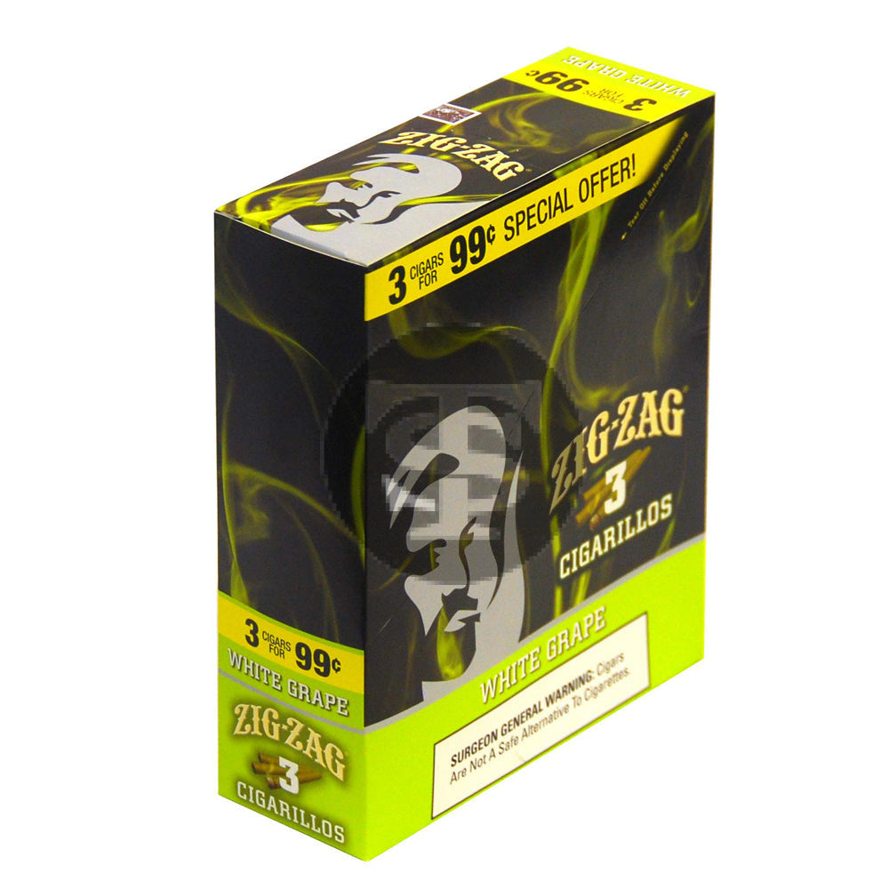 Zig Zag White Grape Cigarillos 3 for 99 Cents 15 Packs of 3 1