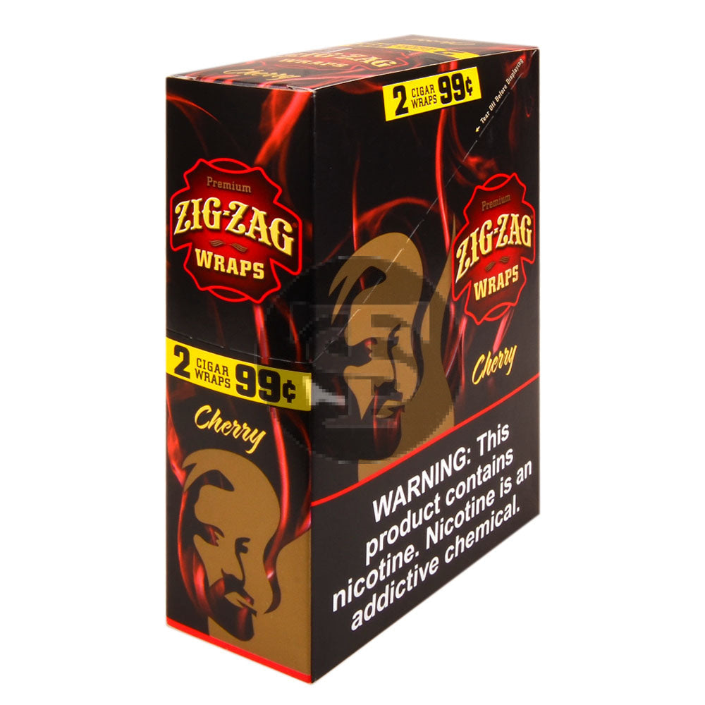 Zig Zag Wraps Premium Cherry | 25 Packs of 2 | 99c – Tobacco Stock