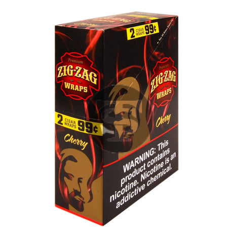 Zig Zag Wraps Premium Cherry 25 Packs of 2 Pre-Priced 99c