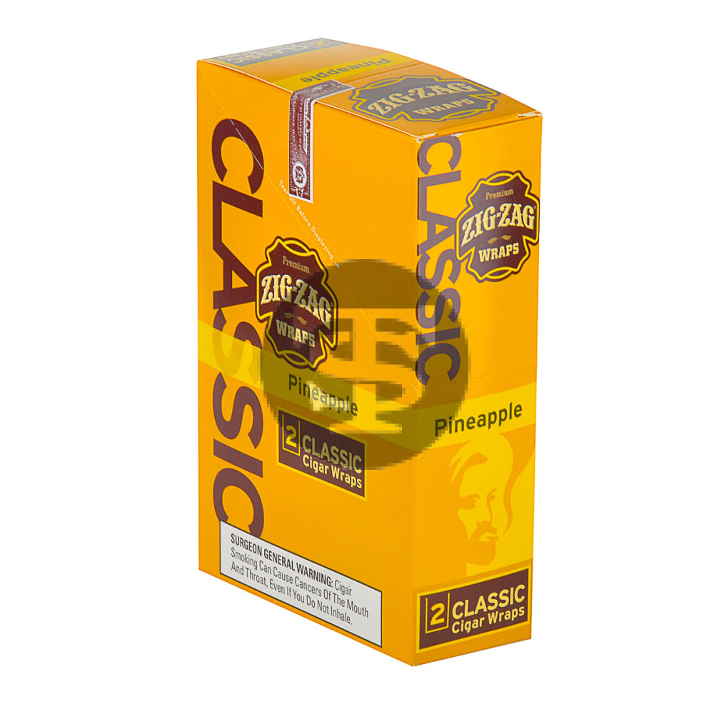 ahpl AHPL タンガン　210low Zig ZagTanGan Zig Zag Wraps Premium Classic Pineapple | 25 Packs of 2 | Blunt