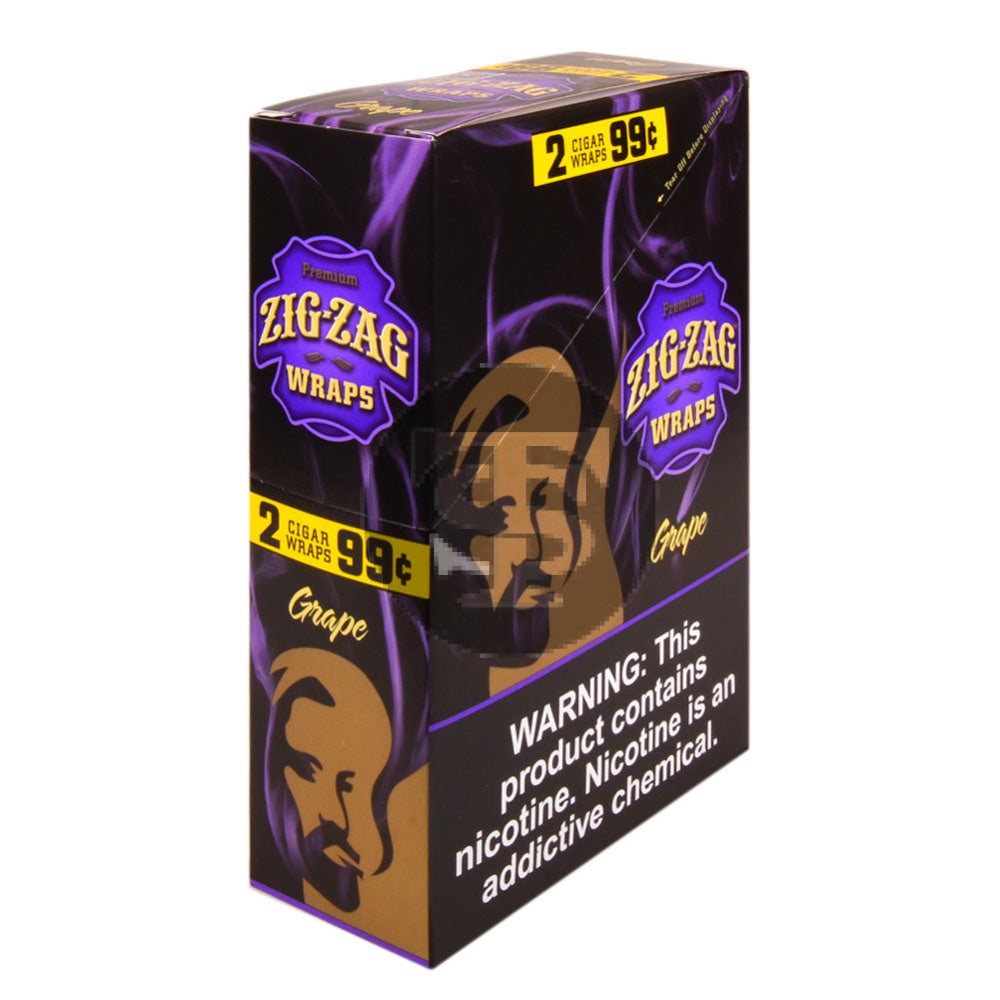 Zig Zag Wraps Premium Grape 25 Packs of 2 Pre-Priced 99c