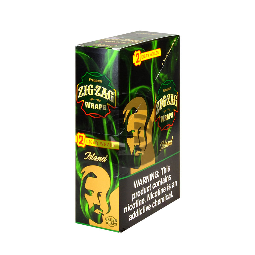 ahpl AHPL タンガン　210low Zig ZagTanGan Zig Zag Wraps Premium Green Island | 25 Packs of 2 | Cigar Wrap