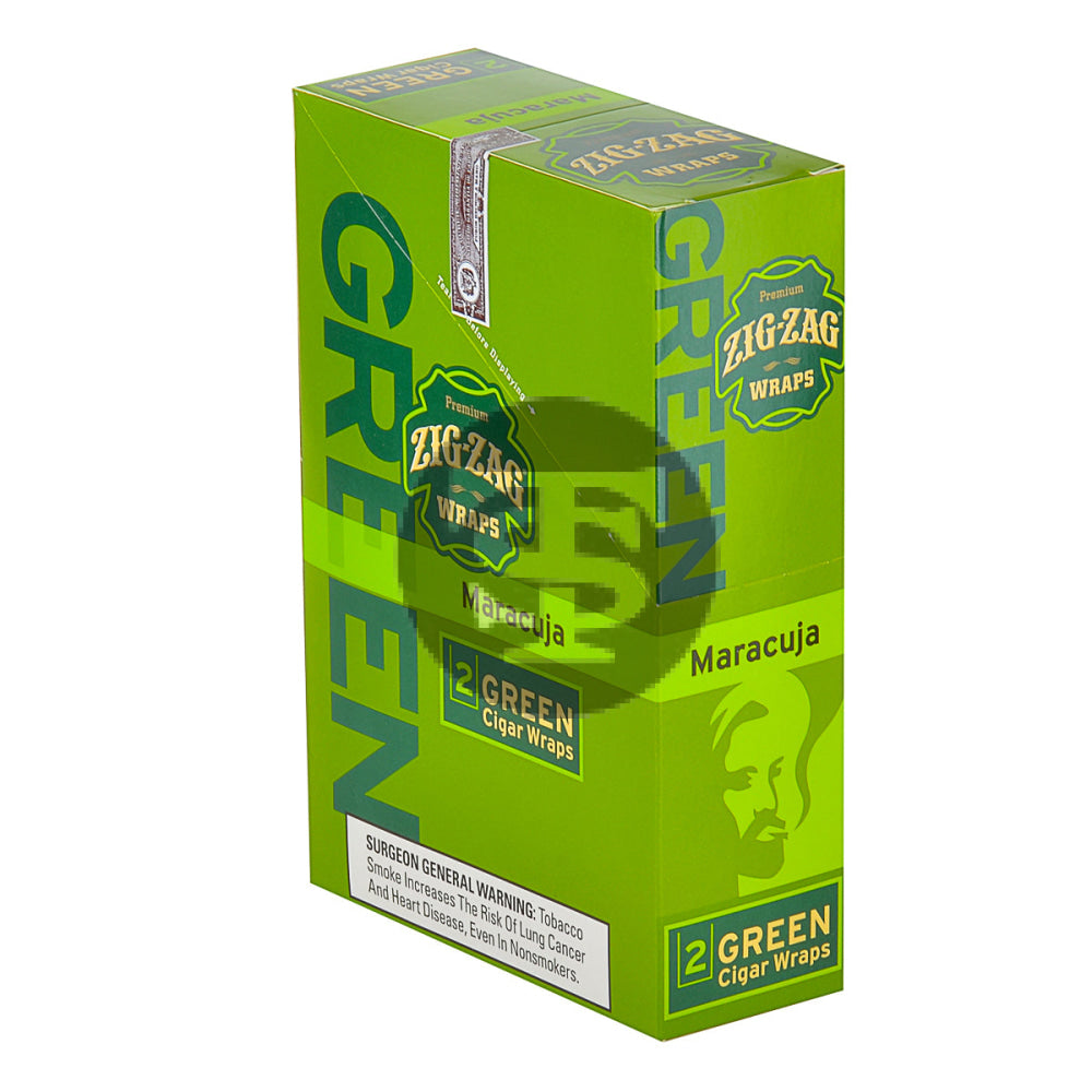 Zig Zag Wraps Premium Green Maracuja 25 Packs of 2 1
