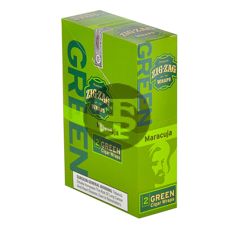 Zig Zag Wraps Premium Green Maracuja 25 Packs of 2 1