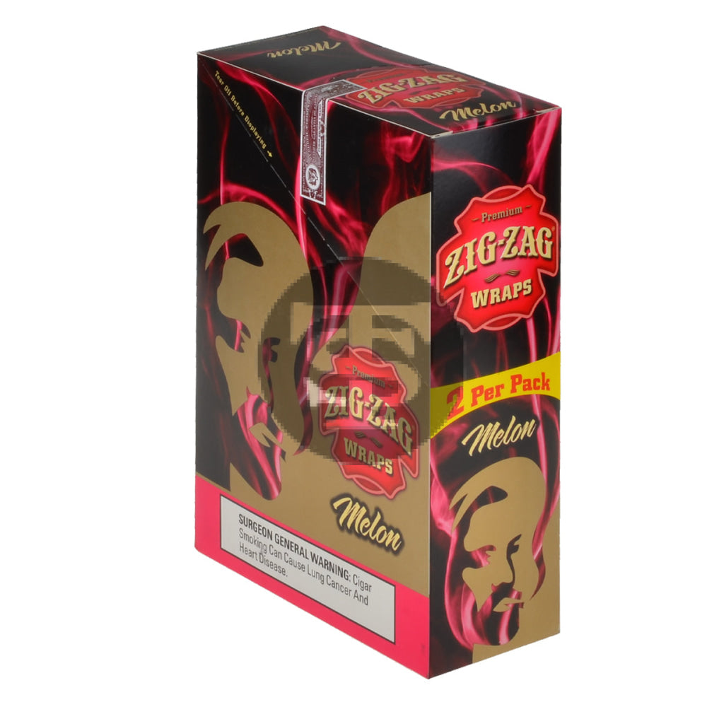 Zig Zag Wraps Premium Melon | 25 Packs of 2 | Blunt Wraps